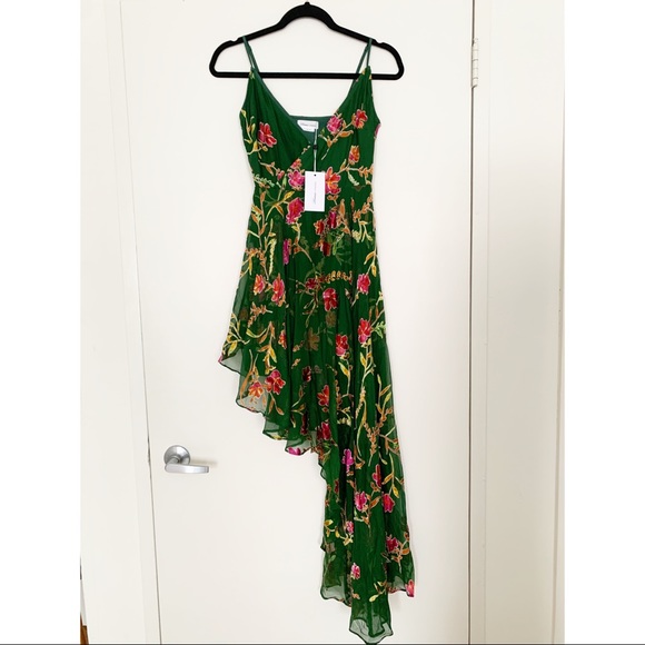 Caterina Dress in Jade Floral Lovers + Friends - Picture 4 of 5